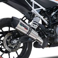 GPR pot echappement compatible avec  Ktm Duke 390 2021-2024, New Grand Prix Evo Titanium, Échappement légal, homologué,silencieux avec db killer amovible et tuyau de liaison spécifique 