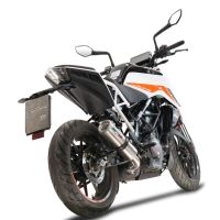 Pot echappement compatible avec Ktm Duke 125 2021-2023, M3 Inox , Pot échappement racing, avec les tuyaux de liaison, article sans homologation 