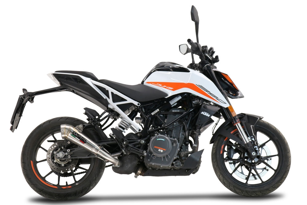 Pot echappement compatible avec Ktm Rc 390 2022-2024, Powercone Evo, Échappement légal, homologué,silencieux avec db killer amovible et tuyau de liaison spécifique 