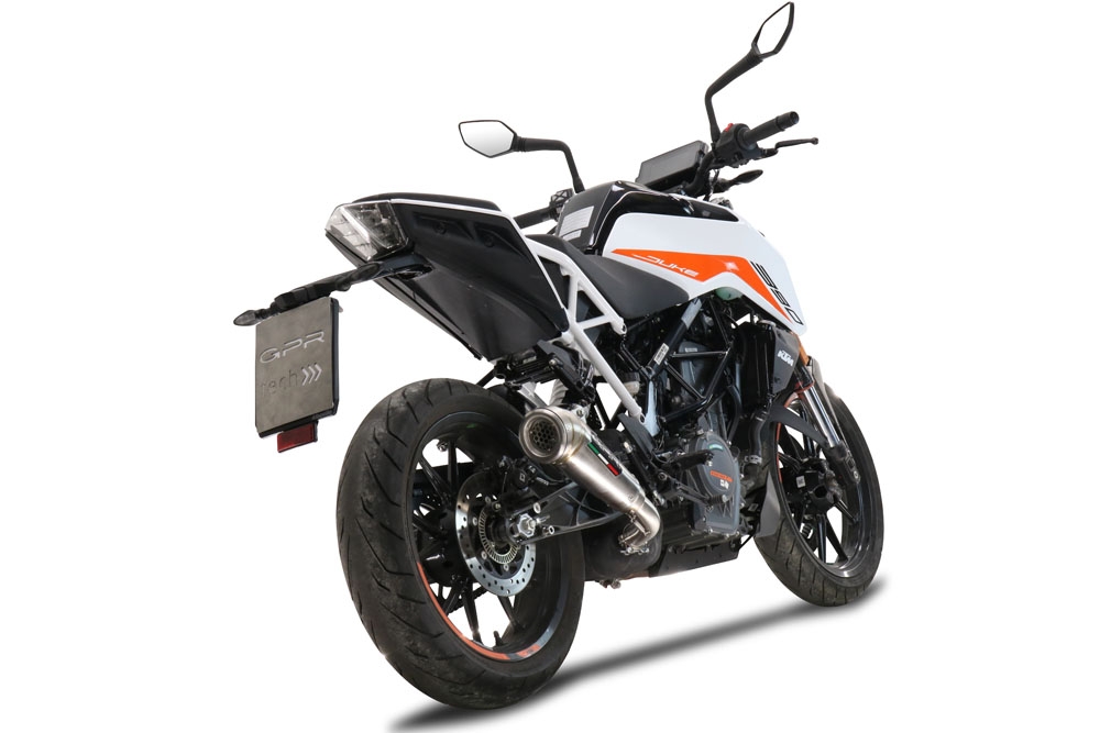 Pot echappement compatible avec Ktm Rc 390 2022-2024, Powercone Evo, Échappement légal, homologué,silencieux avec db killer amovible et tuyau de liaison spécifique 