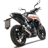 Pot echappement compatible avec Ktm Rc 390 2022-2024, Powercone Evo, Échappement légal, homologué,silencieux avec db killer amovible et tuyau de liaison spécifique 