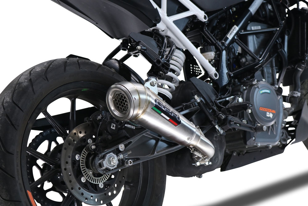 Pot echappement compatible avec Ktm Rc 390 2022-2024, Powercone Evo, Échappement légal, homologué,silencieux avec db killer amovible et tuyau de liaison spécifique 