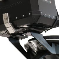 Top case en aluminium, couleur argent avec  porte-bagases y plaque spécifique Top-case GPR TECH compatible avec  Ktm Duke 390 2021/2023 e5
