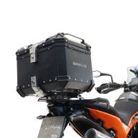 Top case en aluminium, couleur noire avec plaque spécifique incluse Top-case GPR TECH compatible avec  Husqvarna Norden 901 2022/2024 e5