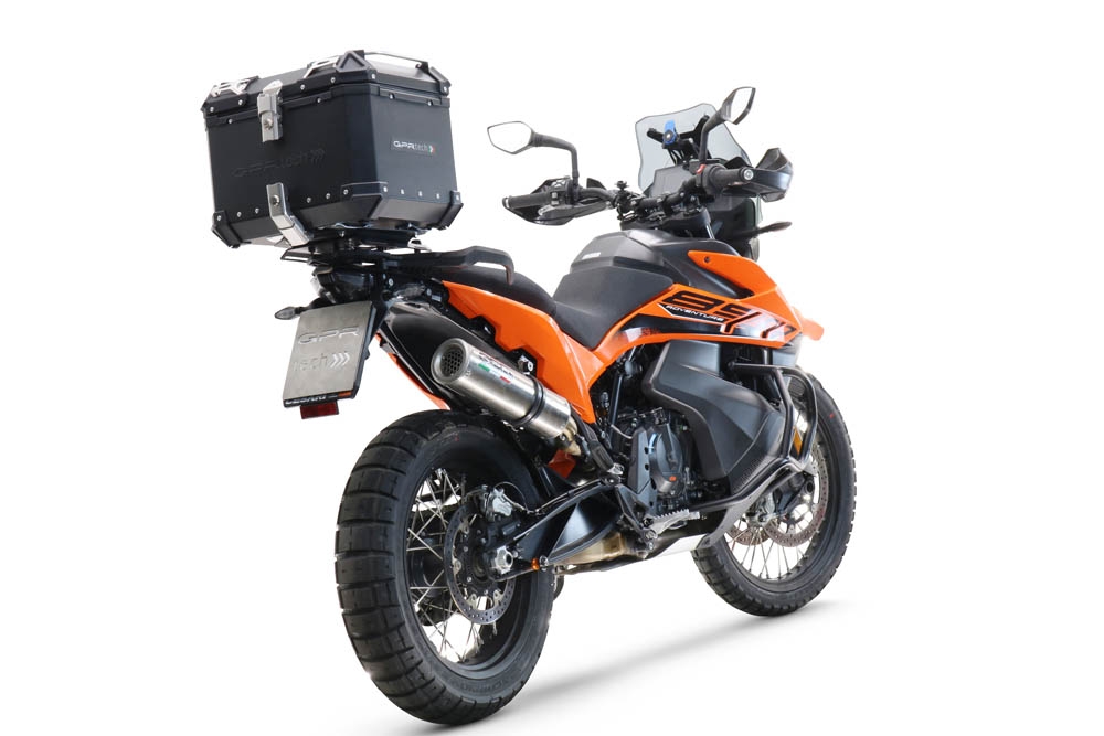 Top case en aluminium, couleur noire avec plaque spécifique incluse Top-case GPR TECH compatible avec  Husqvarna Norden 901 2022/2024 e5