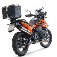 Top case en aluminium, couleur noire avec plaque spécifique incluse Top-case GPR TECH compatible avec  Husqvarna Norden 901 2022/2024 e5