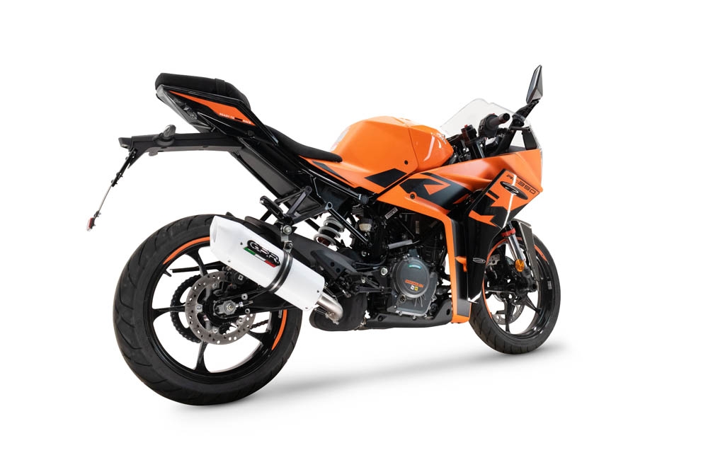 Pot echappement compatible avec Ktm Rc 390 2022-2024, Albus Evo4, Échappement légal, homologué,silencieux avec db killer amovible et tuyau de liaison spécifique 