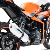 Pot echappement compatible avec Ktm Rc 390 2022-2024, Albus Evo4, Échappement légal, homologué,silencieux avec db killer amovible et tuyau de liaison spécifique 