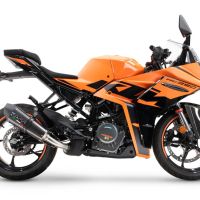 GPR pot echappement compatible avec  Ktm Rc 390 2022-2024, New Grand Prix Evo Titanium, Échappement légal, homologué,silencieux avec db killer amovible et tuyau de liaison spécifique 