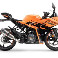 Pot echappement compatible avec Ktm Rc 125 2021-2024, M3 Inox , Échappement légal, homologué,silencieux avec db killer amovible et tuyau de liaison spécifique 