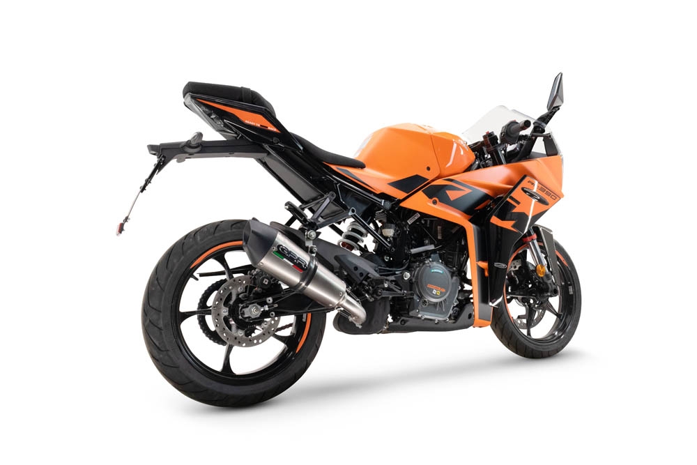 Pot echappement compatible avec Ktm Rc 125 2021-2024, M3 Inox , Échappement légal, homologué,silencieux avec db killer amovible et tuyau de liaison spécifique 