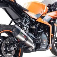 Pot echappement compatible avec Ktm Rc 125 2021-2024, M3 Inox , Échappement légal, homologué,silencieux avec db killer amovible et tuyau de liaison spécifique 