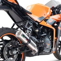 Pot echappement compatible avec Ktm Rc 125 2021-2024, M3 Inox , Pot échappement racing, avec les tuyaux de liaison, article sans homologation 