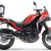 Top case en aluminium, couleur argent avec plaque spécifique incluse GPR TECH compatible avec  Moto Morini X-CAPE 650 2021/2024 e5