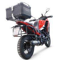 Top case en aluminium, couleur noire avec plaque spécifique incluse GPR TECH compatible avec  Moto Morini X-CAPE 650 2021/2024 e5
