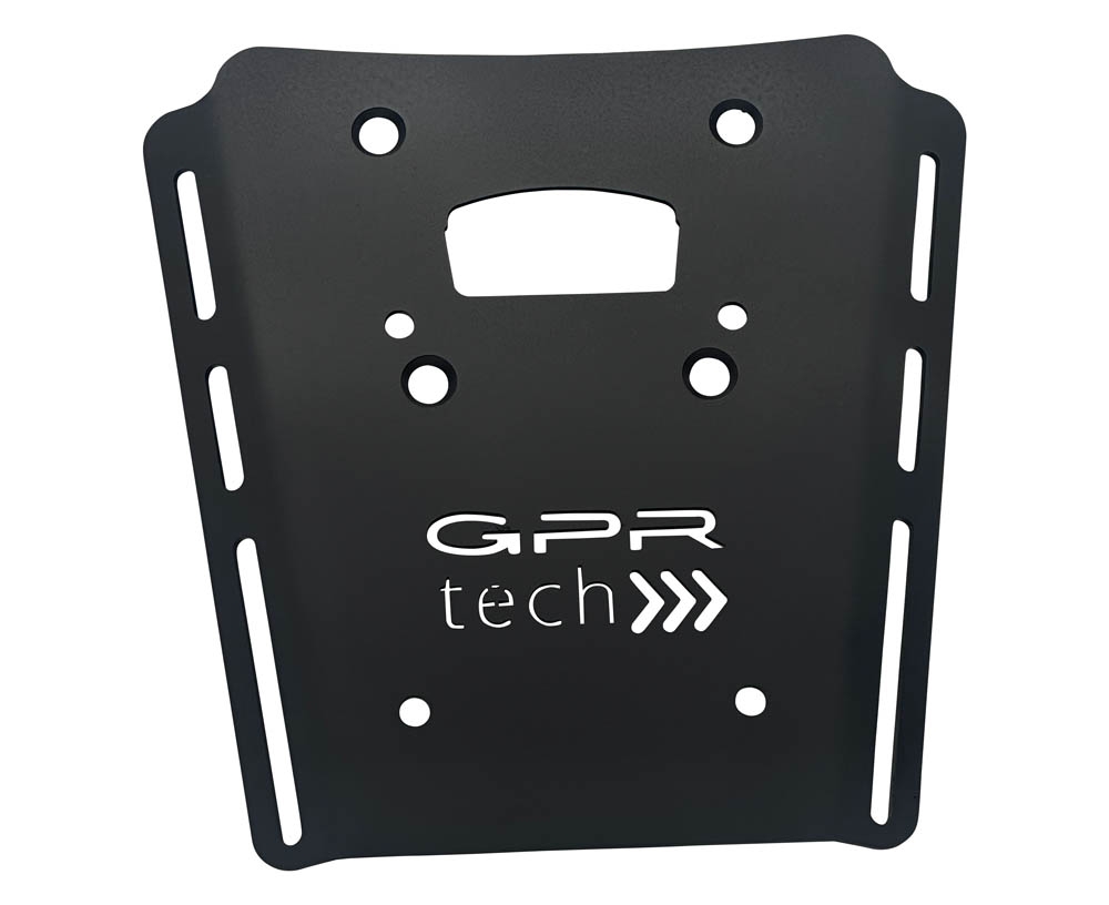 Top case en aluminium, couleur argent avec plaque spécifique incluse GPR TECH compatible avec  Moto Morini X-CAPE 650 2021/2024 e5