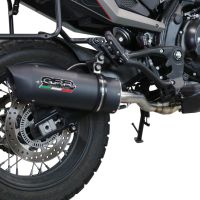 Pot echappement compatible avec Moto Morini X-CAPE 650 2021-2024, Furore Evo4 Nero, Pot échappement homologué et légal, silencieux avec mi-collecteur, db killer amovible et catalyseur 
