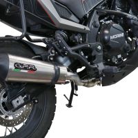 GPR pot echappement compatible avec  Moto Morini X-CAPE 650 2021-2024, New Grand Prix Evo Titanium, Pot échappement homologué et légal, silencieux avec mi-collecteur, db killer amovible et catalyseur 