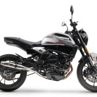 Pot echappement compatible avec Moto Morini Seiemmezzo Scr 2022-2024, Deeptone Inox, Pot échappement homologué et légal, silencieux avec mi-collecteur, db killer amovible et catalyseur 
