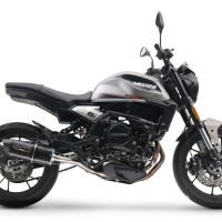 Pot echappement compatible avec Moto Morini Seiemmezzo Str 2022-2024, Furore Evo4 Nero, Pot échappement homologué et légal, silencieux avec mi-collecteur, db killer amovible et catalyseur 