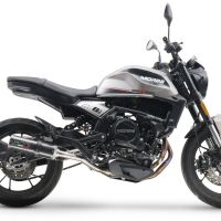 Pot echappement compatible avec Moto Morini Seiemmezzo Str 2022-2024, M3 Poppy , Pot échappement homologué et légal, silencieux avec mi-collecteur, db killer amovible et catalyseur 