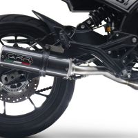 Pot echappement compatible avec Moto Morini Seiemmezzo Str 2022-2024, M3 Poppy , Pot échappement homologué et légal, silencieux avec mi-collecteur, db killer amovible et catalyseur 