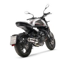 Pot echappement compatible avec Moto Morini Seiemmezzo Str 2022-2024, M3 Inox , Pot échappement homologué et légal, silencieux avec mi-collecteur, db killer amovible et catalyseur 