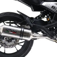 Pot echappement compatible avec Moto Morini Seiemmezzo Scr 2022-2024, Satinox , Pot échappement homologué et légal, silencieux avec mi-collecteur, db killer amovible et catalyseur 
