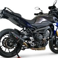 Pot echappement compatible avec Yamaha Mt-09 Tracer 900 2017-2020, Furore Evo4 Nero, Homologué et légal, système d'échappement complet avec catalyseur et db killer amovible 