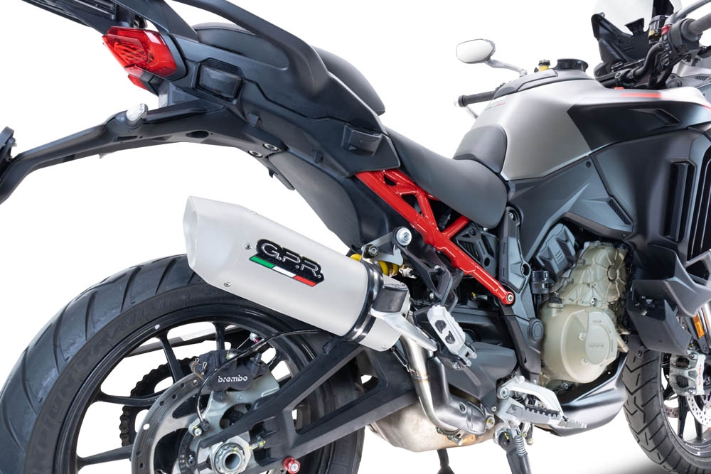 Pot echappement compatible avec Ducati Multistrada V4 - S 2022-2024, Albus Evo4, Échappement légal, homologué,silencieux avec db killer amovible et tuyau de liaison spécifique 
