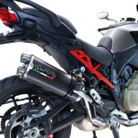 Pot echappement compatible avec Ducati Multistrada V4 - S 2022-2024, Dual Poppy, Échappement légal, homologué,silencieux avec db killer amovible et tuyau de liaison spécifique 