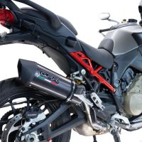 Pot echappement compatible avec Ducati Multistrada V4 - S 2022-2024, Furore Evo4 Poppy, Échappement légal, homologué,silencieux avec db killer amovible et tuyau de liaison spécifique 