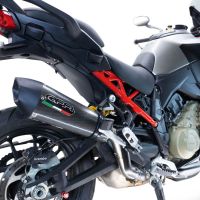 Pot echappement compatible avec Ducati Multistrada V4 Grand Tour 2024-2025, GP Evo4 Poppy, Échappement légal, homologué,silencieux avec db killer amovible et tuyau de liaison spécifique 