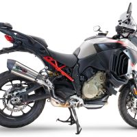 Pot echappement compatible avec Ducati Multistrada V4 Rally 2023-2024, GP Evo4 Titanium, Échappement légal, homologué,silencieux avec db killer amovible et tuyau de liaison spécifique 