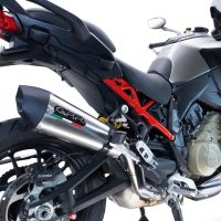 Pot echappement compatible avec Ducati Multistrada V4 Rally 2023-2024, GP Evo4 Titanium, Échappement légal, homologué,silencieux avec db killer amovible et tuyau de liaison spécifique 