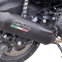 Pot echappement compatible avec Bmw C 400 X -GT 2019-2020, Pentaroad Black, Échappement légal, homologué,silencieux avec catalyseur, db killer amovible et tuyau de liaison spécifique 
