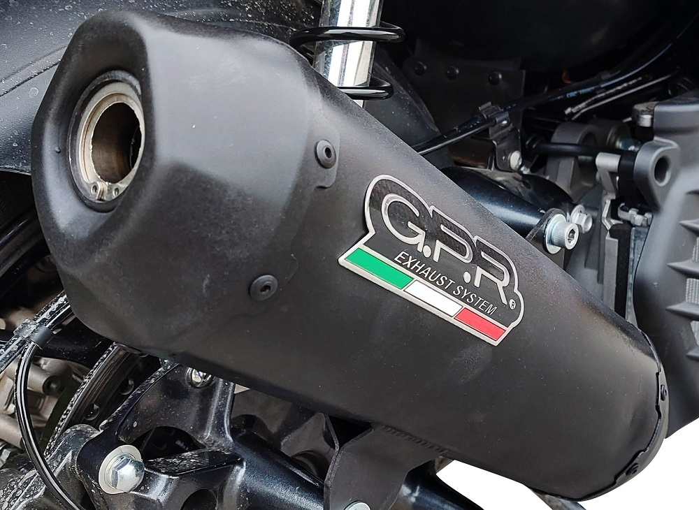 Pot echappement compatible avec Bmw C 400 X -GT 2021-2024, Pentaroad Black, Échappement légal, homologué,silencieux avec catalyseur, db killer amovible et tuyau de liaison spécifique 