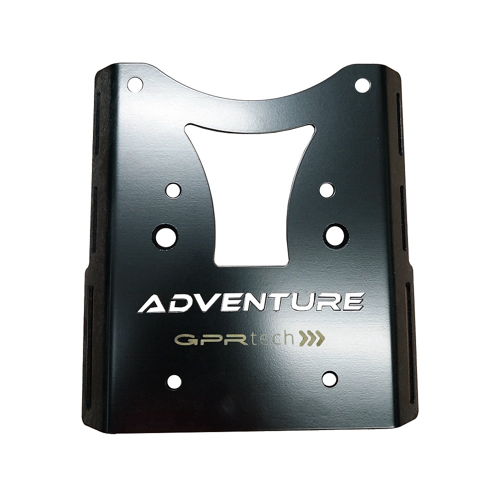 Top case en aluminium, couleur argent avec plaque spécifique incluse Top-case GPR TECH compatible avec  Ktm Adventure 890 - 890 R Rally 2021/2024 e5