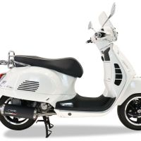 Pot echappement compatible avec Piaggio Vespa 300 Gts - Gtv - Touring - Super 2008-2016, Evo4 Road, Pot d'échappement complet racing, compris de collecteur et db killer amovible, sans homologation 