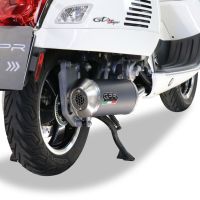 Pot echappement compatible avec Piaggio Vespa 300 Gts - Gtv - Touring - Super 2008-2016, Evo4 Road, Pot d'échappement complet racing, compris de collecteur et db killer amovible, sans homologation 