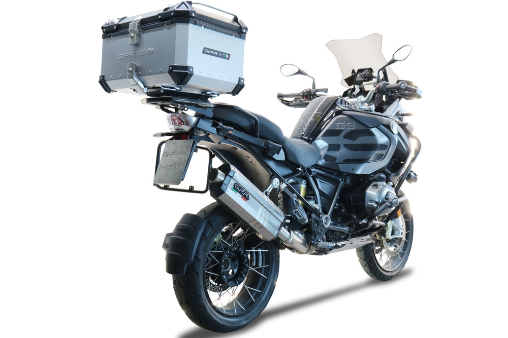 Top case en aluminium, couleur argent avec plaque spécifique incluse Top-case GPR TECH compatible avec  Bmw F 850 Gs Adventure 2021/2023 e5