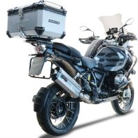 Top case en aluminium, couleur argent avec plaque spécifique incluse Top-case GPR TECH compatible avec  Bmw R 1250 Gs Adventure 2019/2020 e4