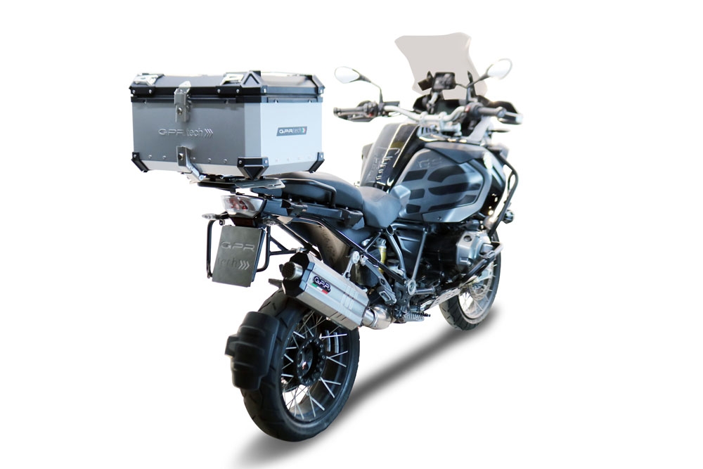 Top case en aluminium, couleur argent avec plaque spécifique incluse Top-case GPR TECH compatible avec  Bmw F 850 Gs Adventure 2021/2023 e5