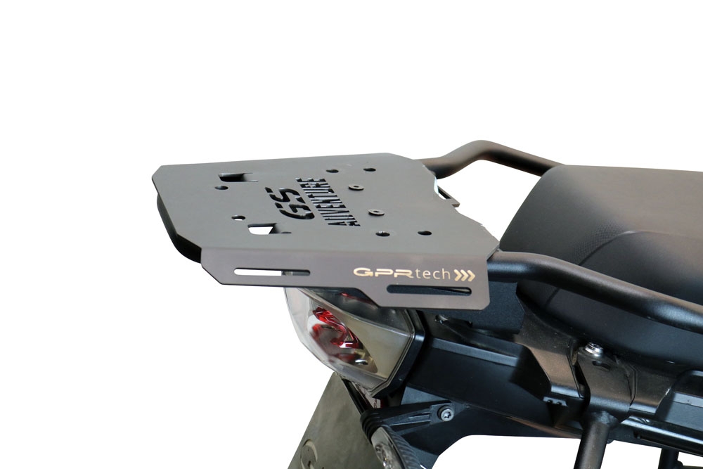 Top case en aluminium, couleur argent avec plaque spécifique incluse Top-case GPR TECH compatible avec  Bmw R 1250 Gs Adventure 2021/2024 e5