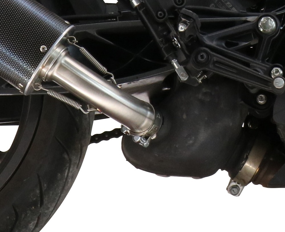 Pot echappement compatible avec Ktm Duke 125 2021-2023, Furore Evo4 Nero, Échappement légal, homologué,silencieux avec db killer amovible et tuyau de liaison spécifique 