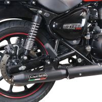 Pot echappement compatible avec Royal Enfield Classic 350 2021-2023, Deeptone Nero, Pot Échappement slip-on homologué, légal, avec db killer amovible, tuyau de liaison et catalyseur 