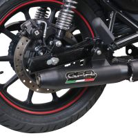Pot echappement compatible avec Royal Enfield Classic 350 2021-2023, Deeptone Nero, Pot Échappement slip-on homologué, légal, avec db killer amovible, tuyau de liaison et catalyseur 