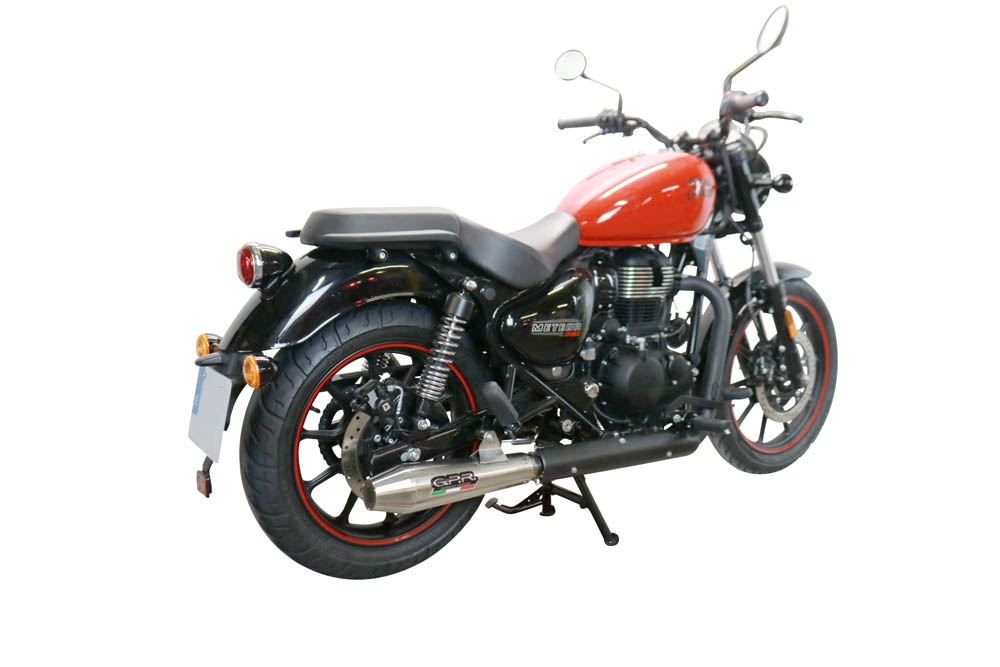 Pot echappement compatible avec Royal Enfield Classic 350 2021-2023, Ultracone, Pot échappement racing, avec les tuyaux de liaison, article sans homologation 