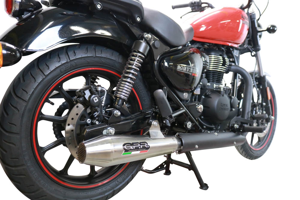 Pot echappement compatible avec Royal Enfield Classic 350 2021-2023, Ultracone, Pot échappement racing, avec les tuyaux de liaison, article sans homologation 