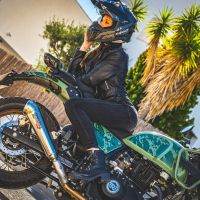 Pot echappement compatible avec Royal Enfield Himalayan 410 DIAM 42.5 2017-2020, Powercone Evo, Échappement légal, homologué,silencieux avec catalyseur, db killer amovible et tuyau de liaison spécifique 